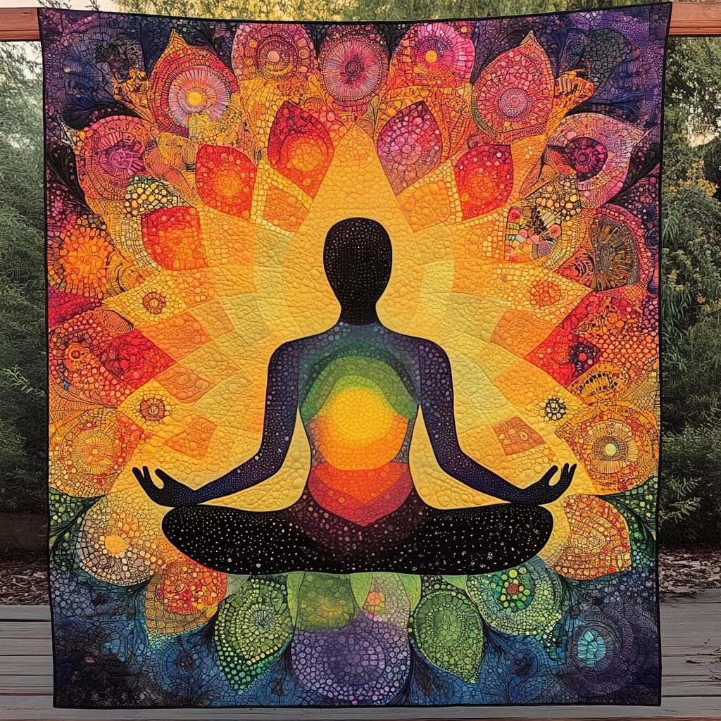 Calm Mind Quilted Blanket - Throw (55" x 60")