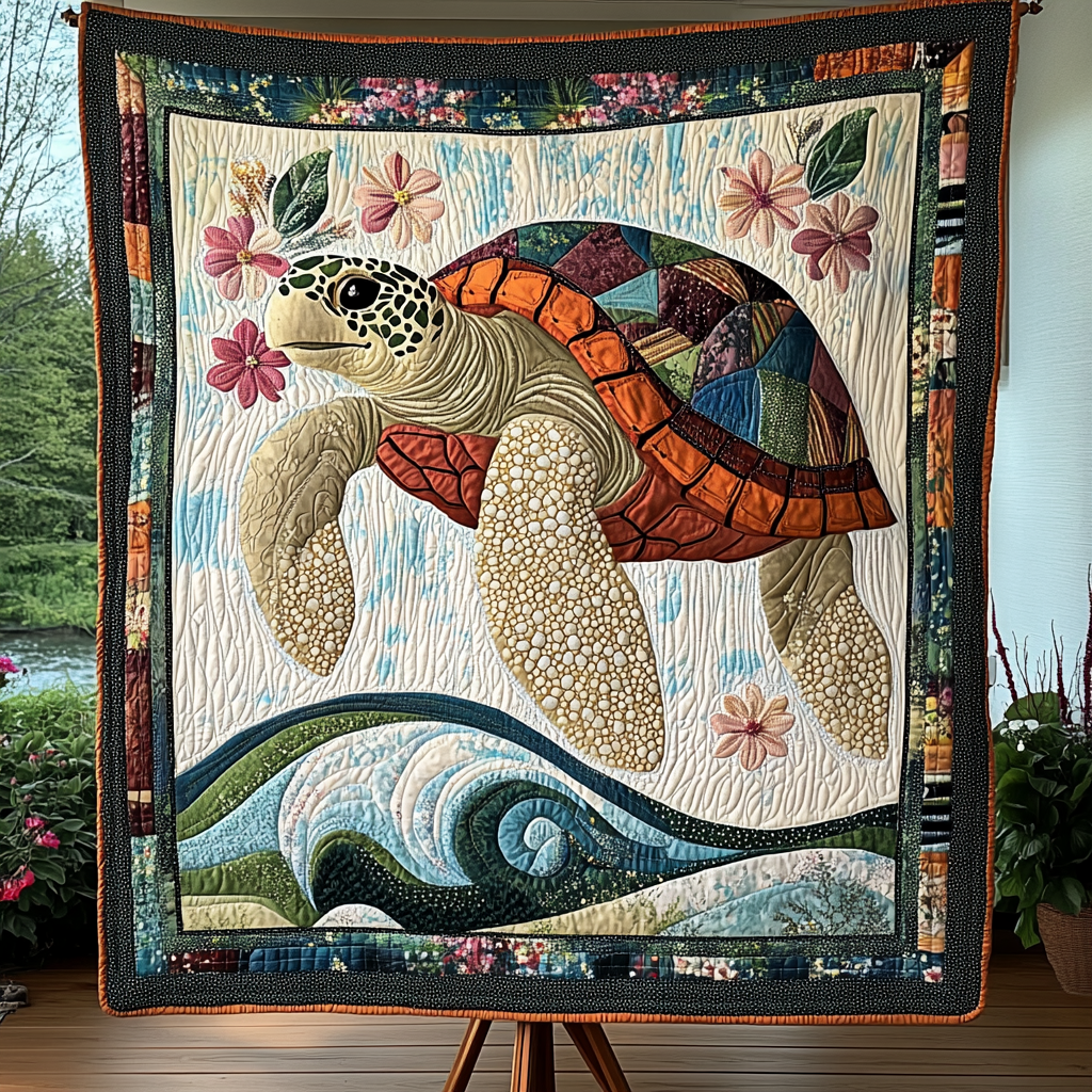Calm Sea Wanderer Quilted Blanket - Throw (55" x 60")