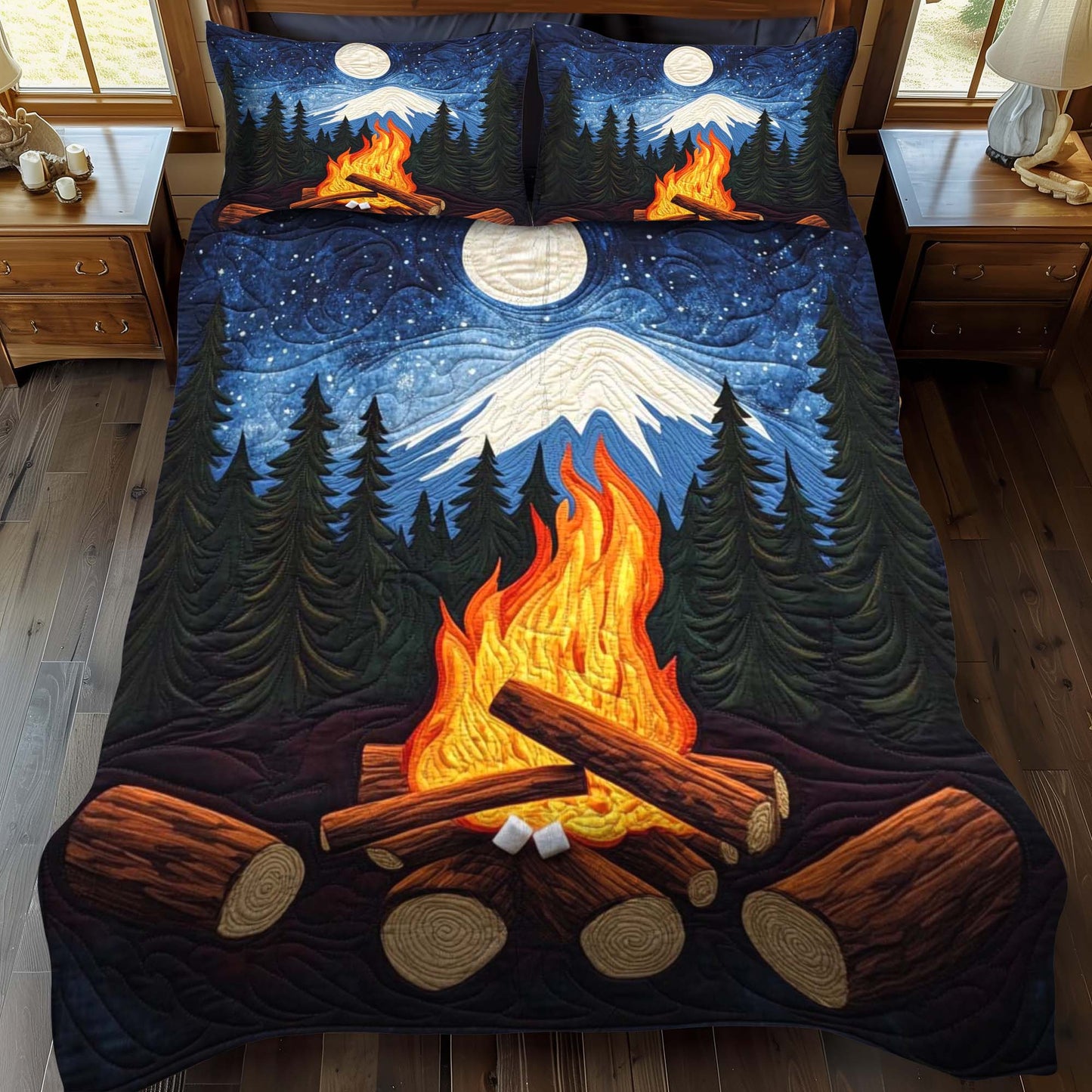 Camp Serenity 3-Piece Quilted Bedding Set - Single (59" x 70")