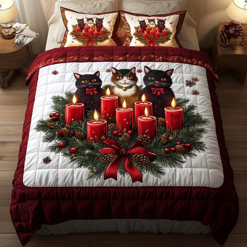 Candlelight Companions 3-Piece Quilted Bedding Set - Single (59" x 70")