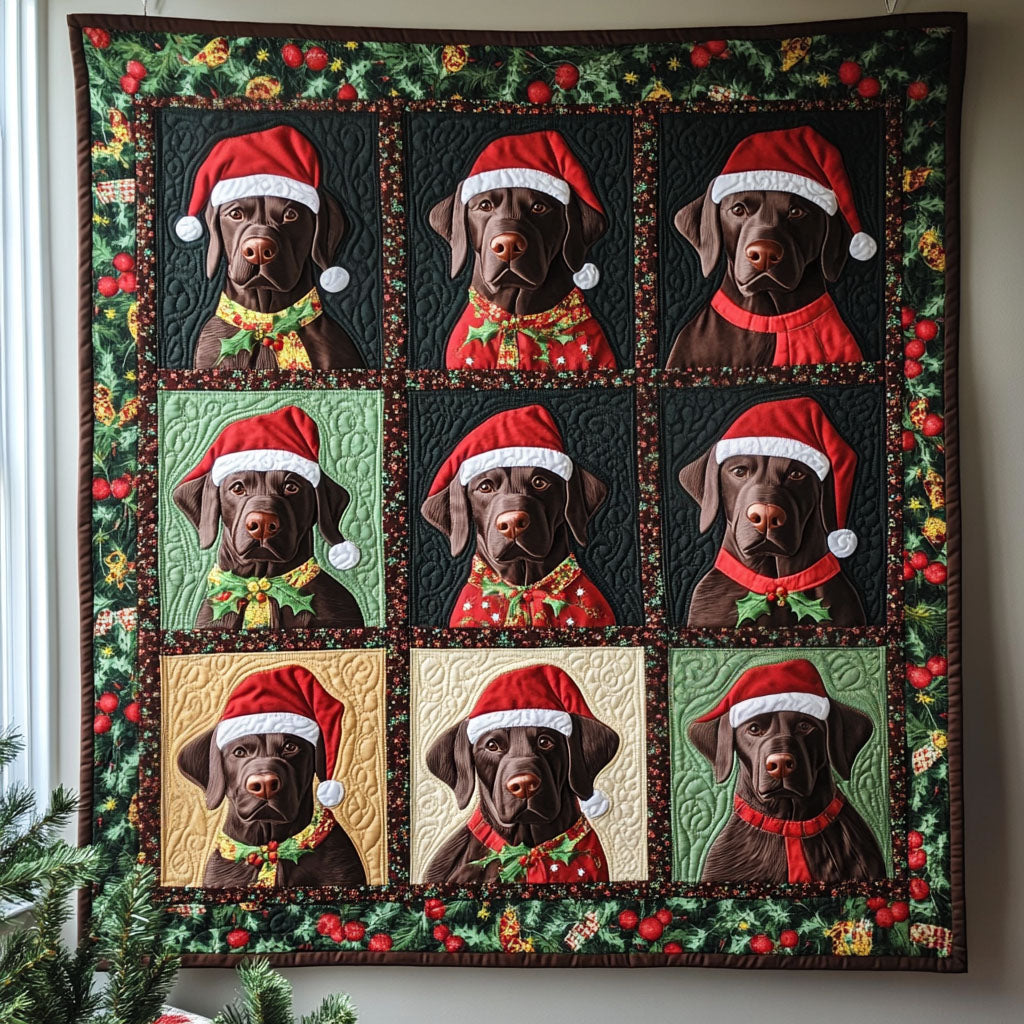 Canine Charm Quilted Blanket - Throw (55" x 60")