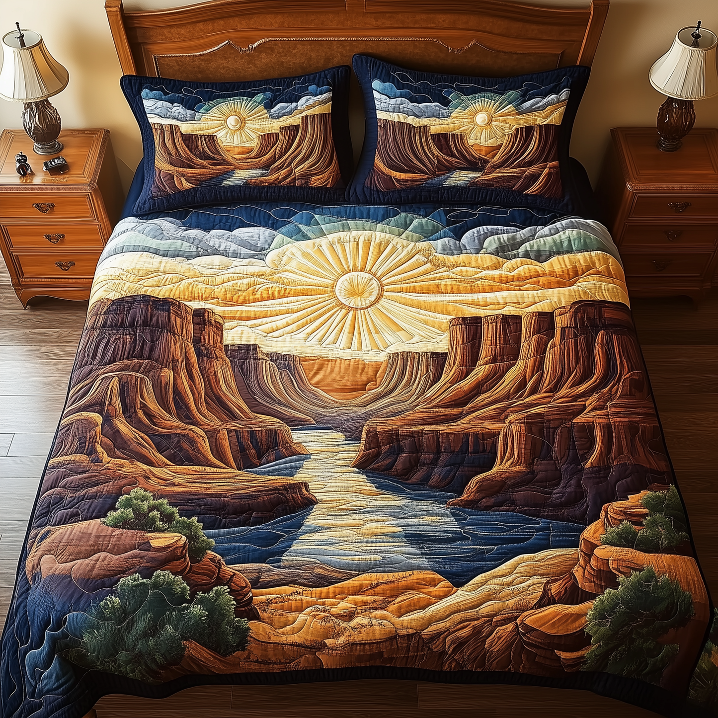 Canyon Glory 3-Piece Quilted Bedding Set - Single (59" x 70")