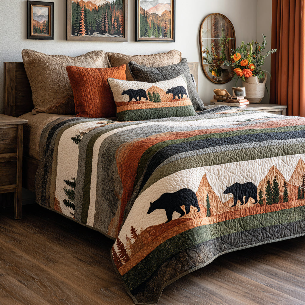Canyon Stripe Lodge Quilted Blanket - Baby (30" x 40") - Pack 1