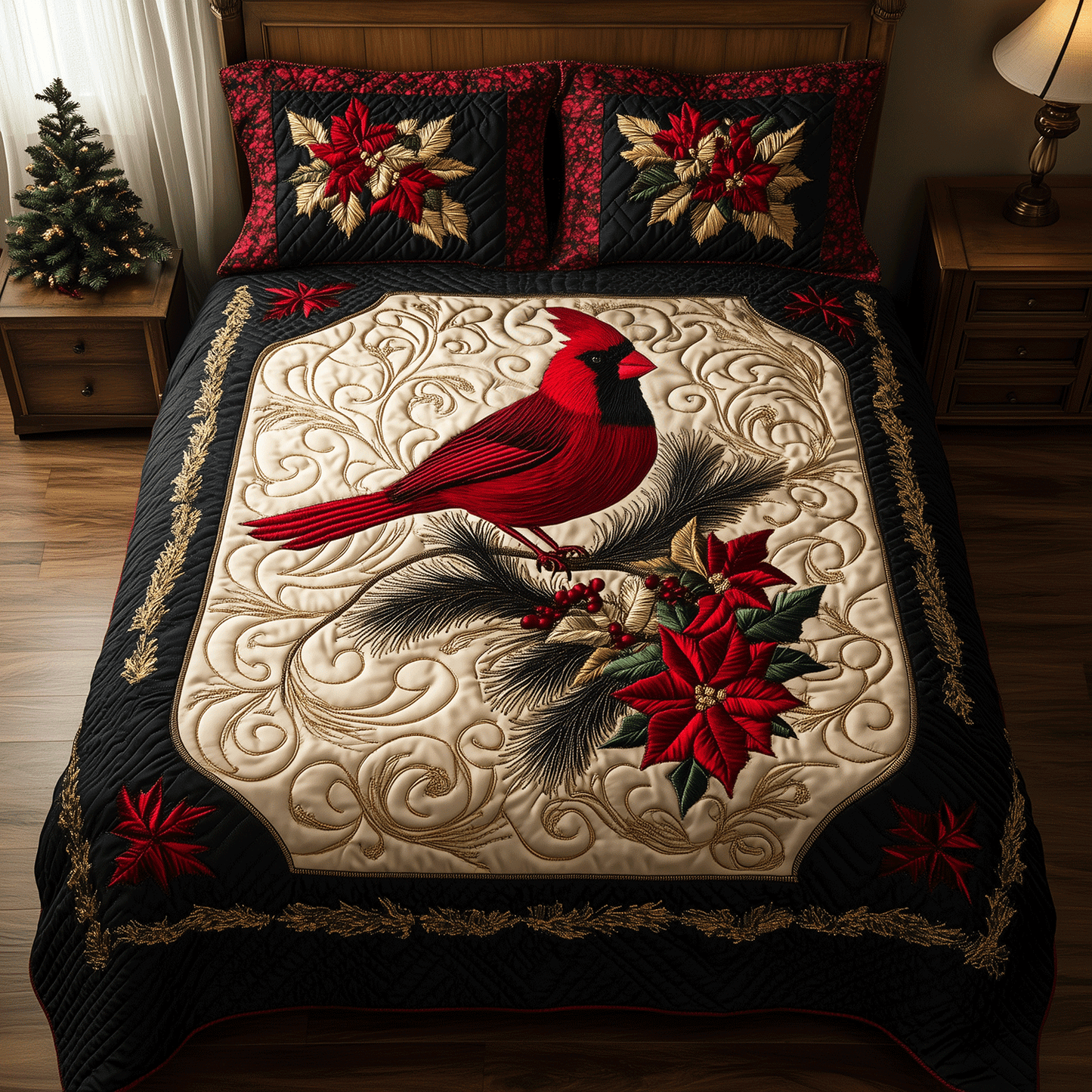 Cardinal Serenity 3-Piece Quilted Bedding Set - Single (59" x 70")
