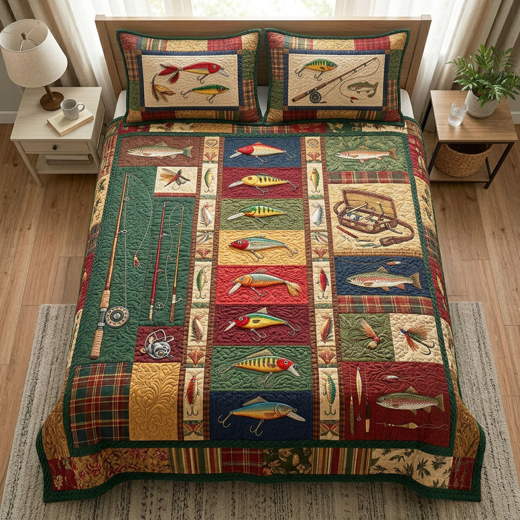 Cast Master 3-Piece Quilted Bedding Set - Single (59" x 70")