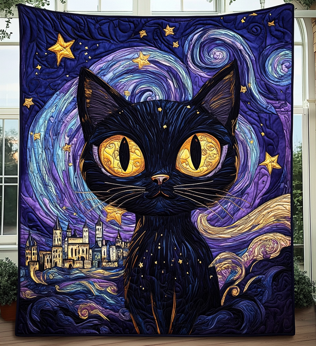 Cat-tastic Dreams Quilted Blanket - Throw (55" x 60")