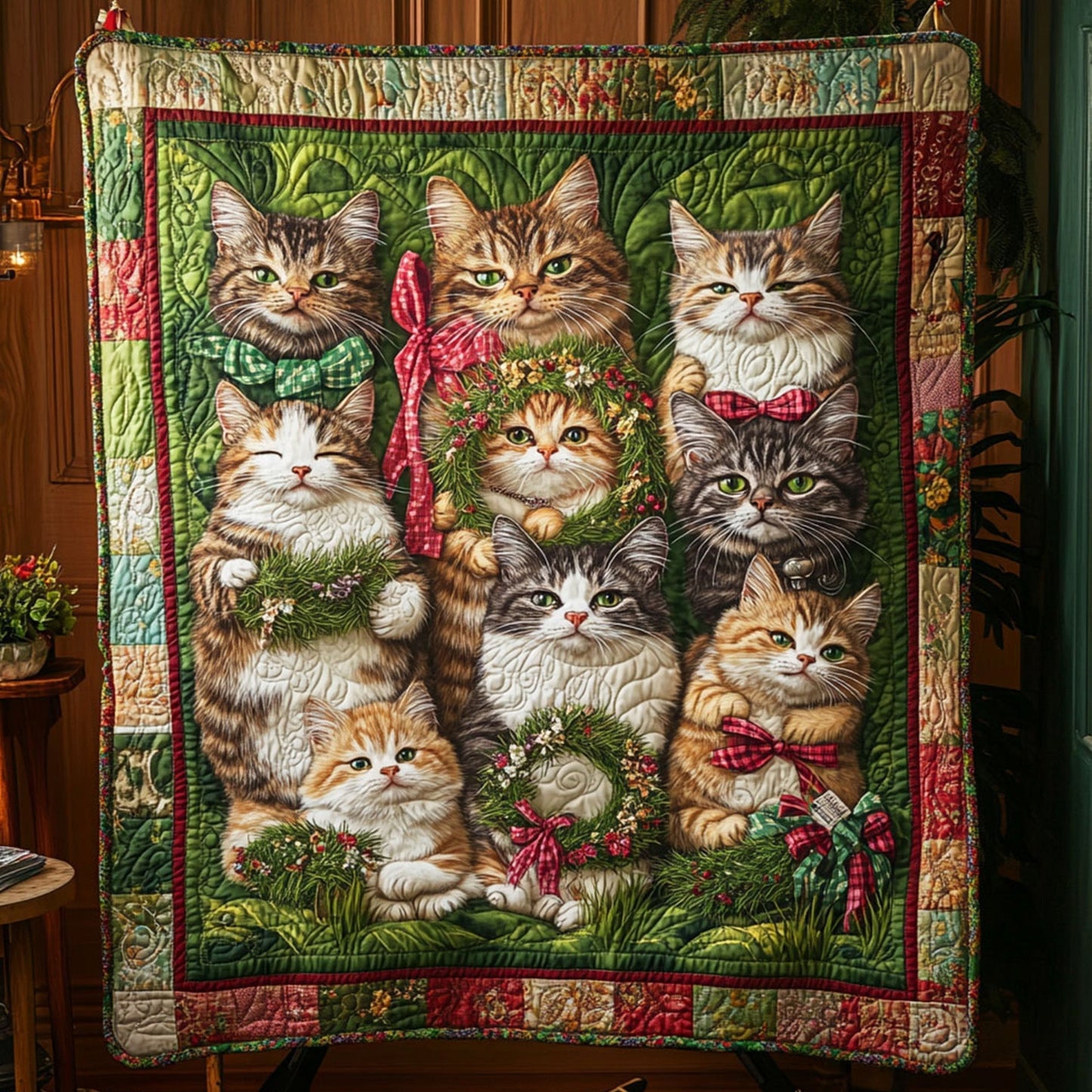 Cat-tastic Gathering Quilted Blanket - Throw (55" x 60")