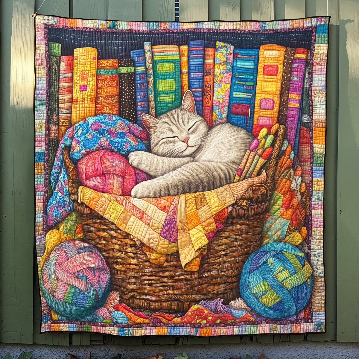 Cat Cozy Cuddles Quilted Blanket - Throw (55" x 60")