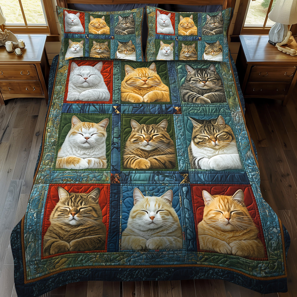 Catnap Comfort 3-Piece Quilted Bedding Set - Single (59" x 70")