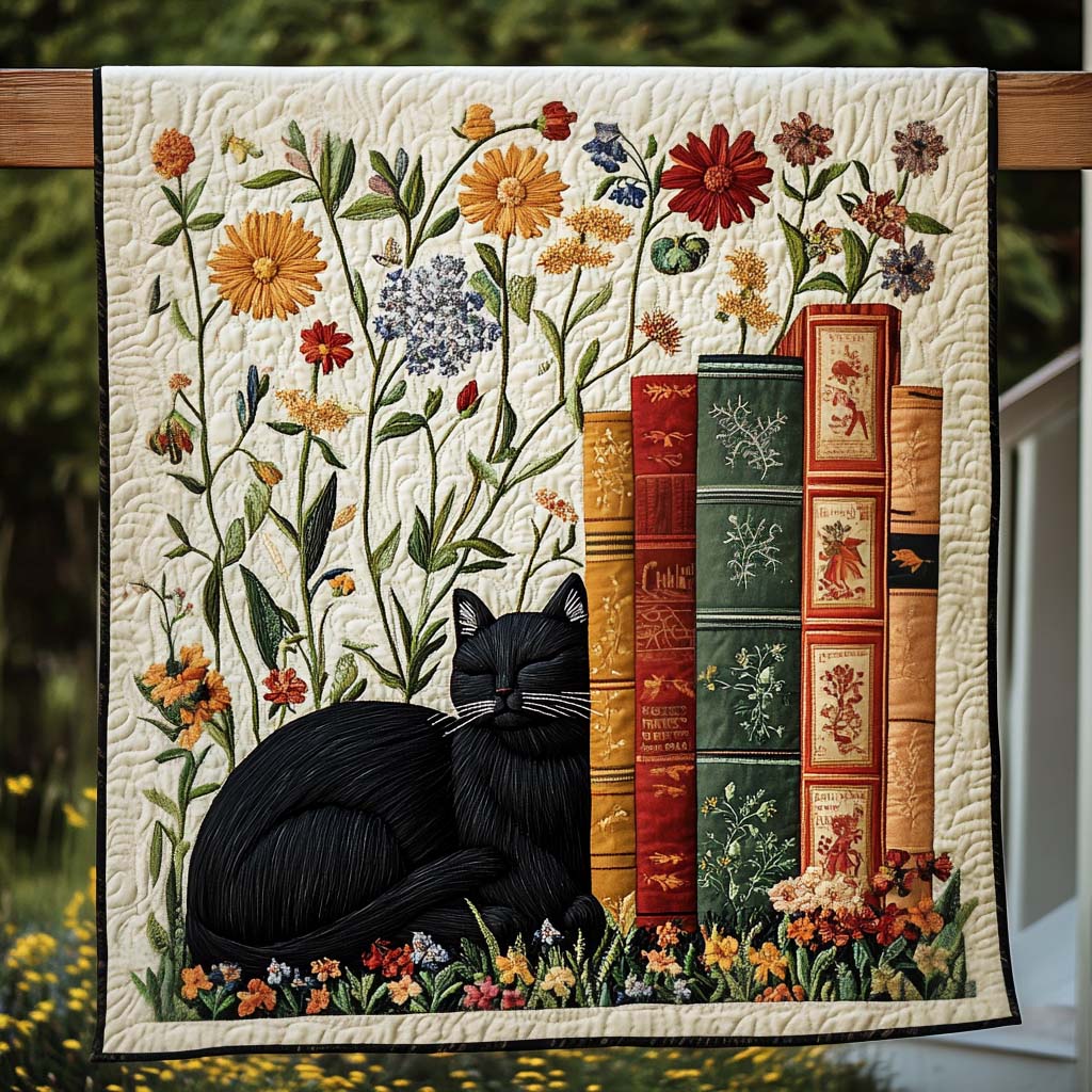 Catnap Stories Quilted Blanket - Throw (55" x 60")