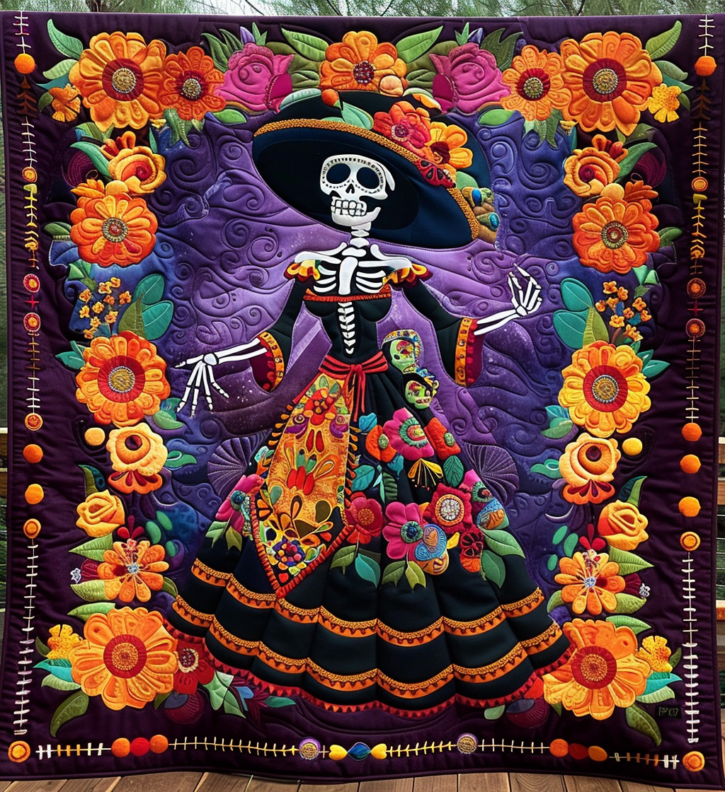 Catrina Garden Quilted Blanket - Throw (55" x 60")