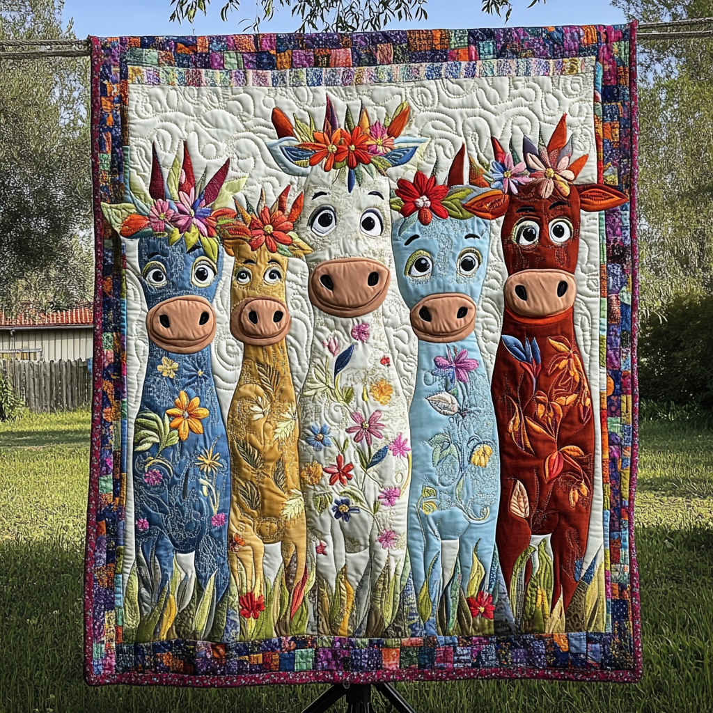 Cattle Charm Quilted Blanket - Baby (30" x 40")