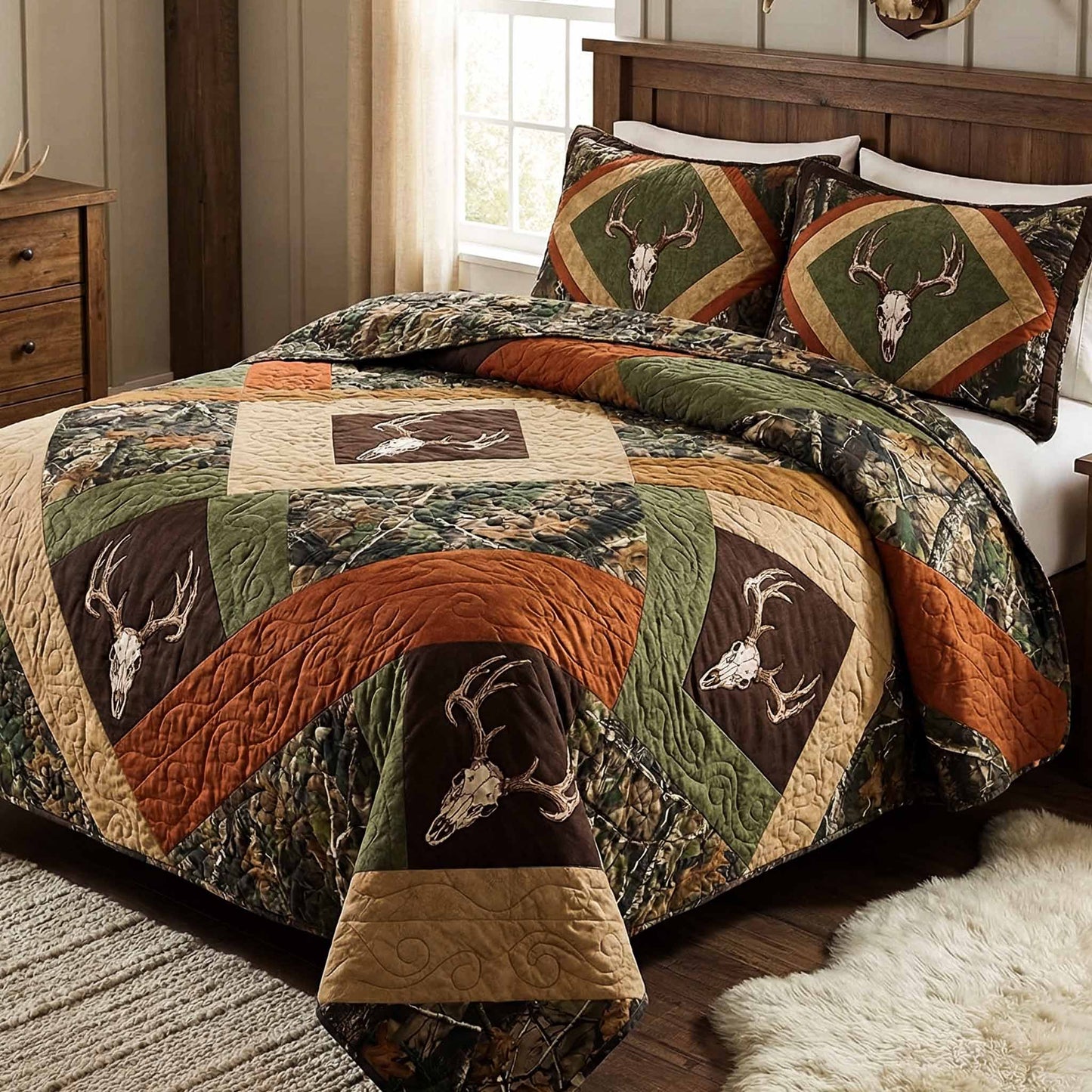 Cedar Lodge 3-Piece Quilted Bedding Set - Single (59" x 70")