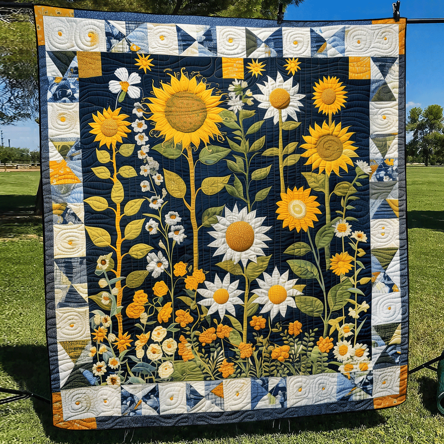Celestial Garden Quilted Blanket - Throw (55" x 60")