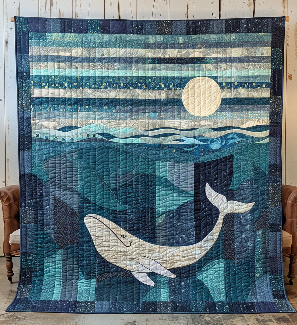 Celestial Sea Quilted Blanket - Throw (55" x 60")