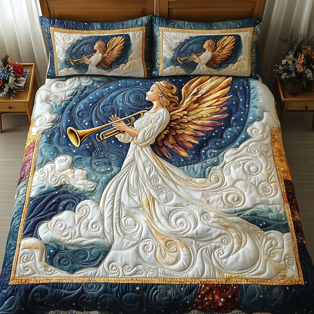Celestial Song 3-Piece Quilted Bedding Set - Single (59" x 70")