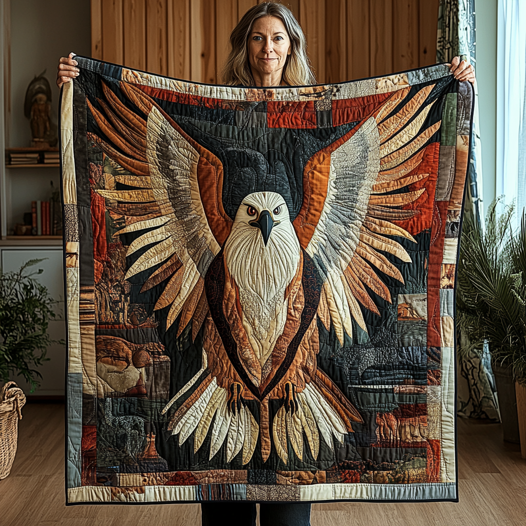 Celestial Flight Quilted Blanket - Throw (55" x 60")