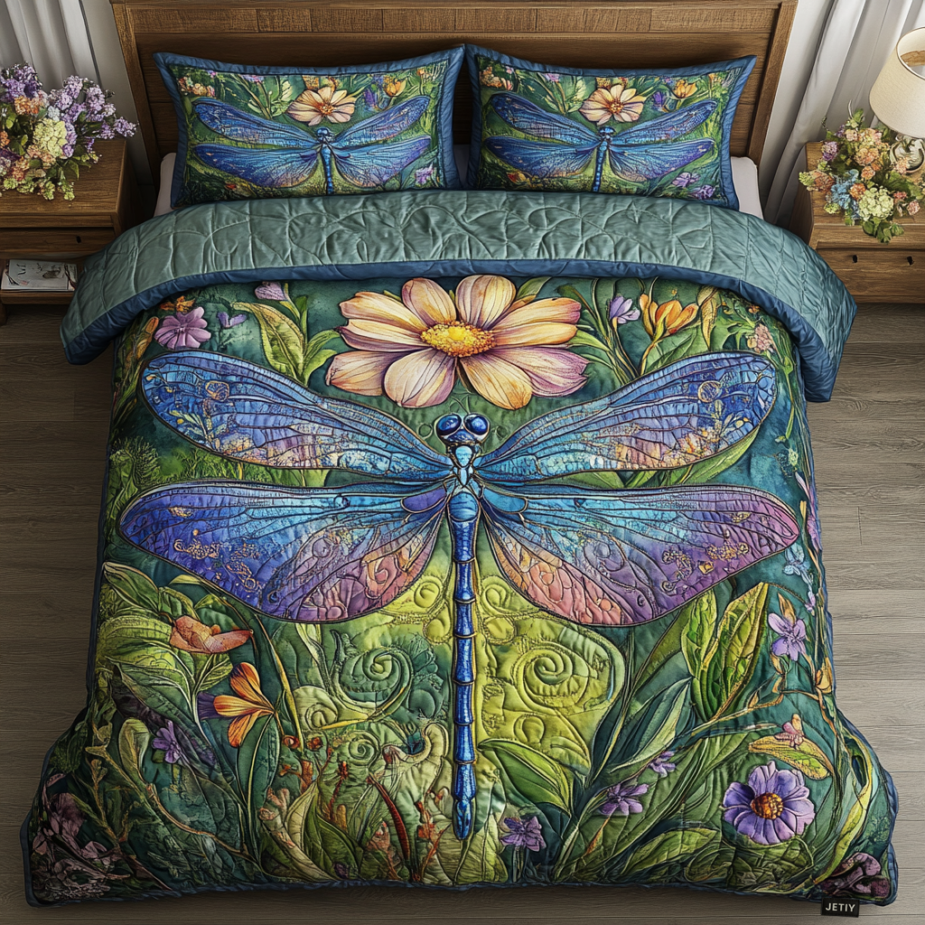 Celestial Flyer 3-Piece Quilted Bedding Set - Single (59" x 70")
