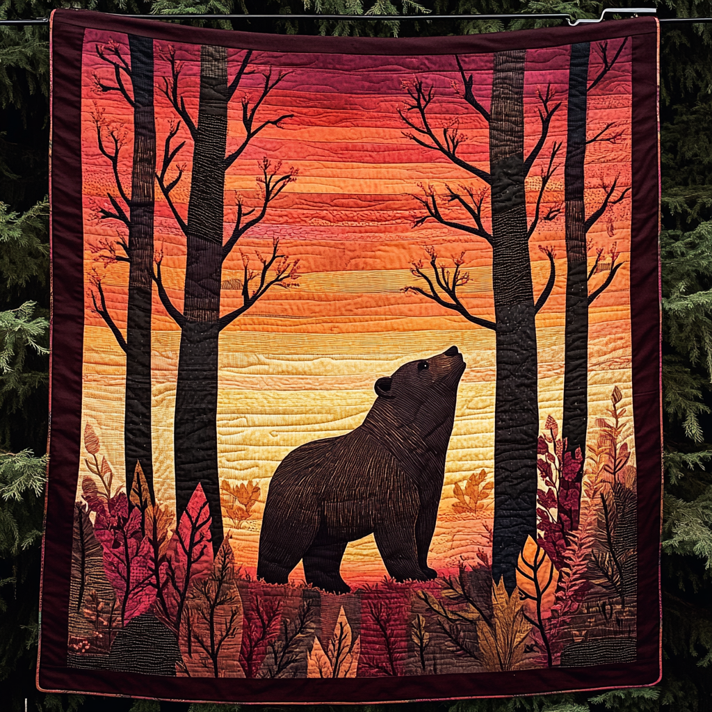 Celestial Grizzly Quilted Blanket - Throw (55" x 60")
