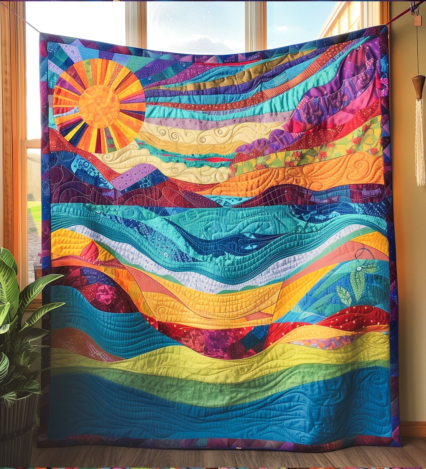 Celestial Harmony Quilted Blanket - Throw (55" x 60")