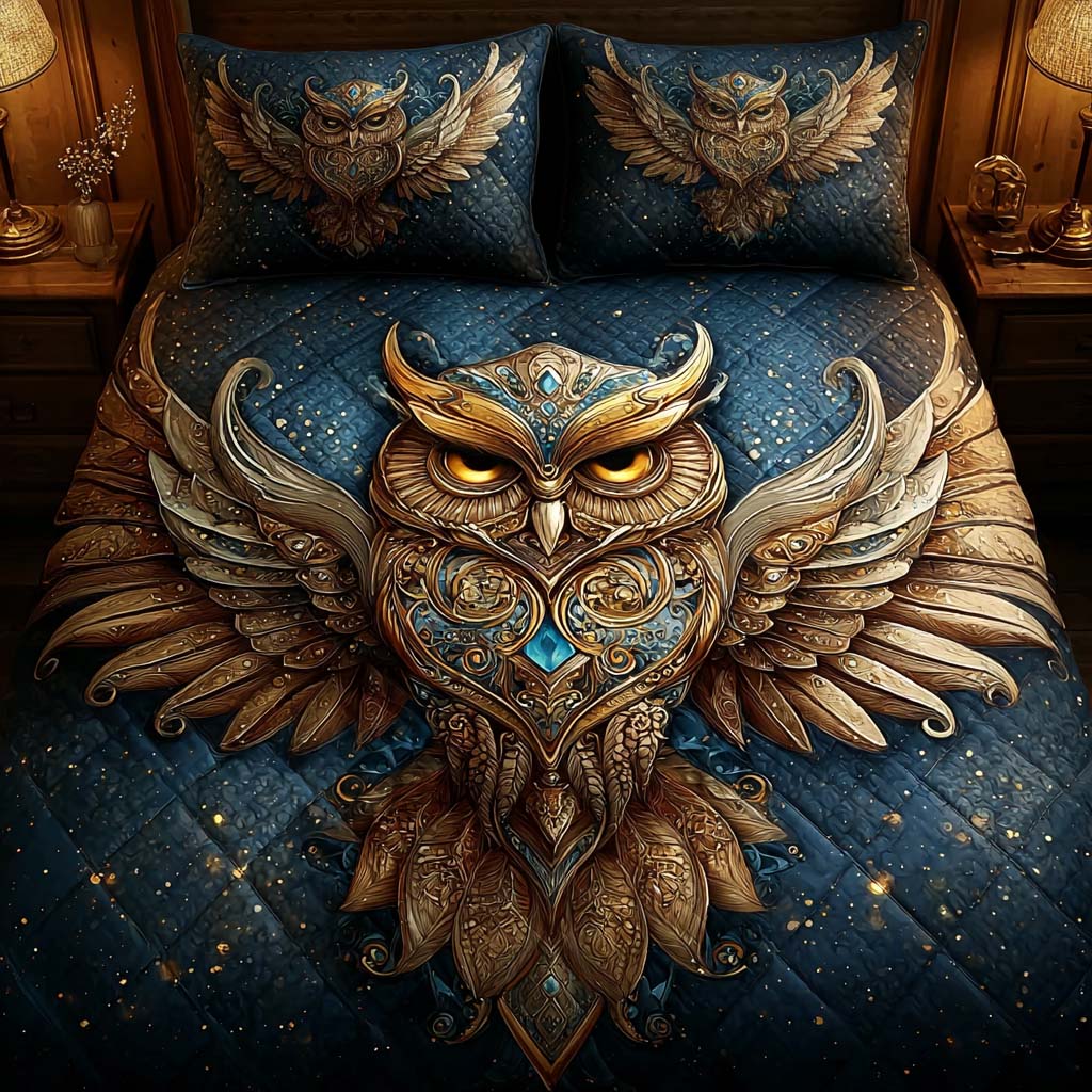 Celestial Pair 3-Piece Quilted Bedding Set - Single (59" x 70")