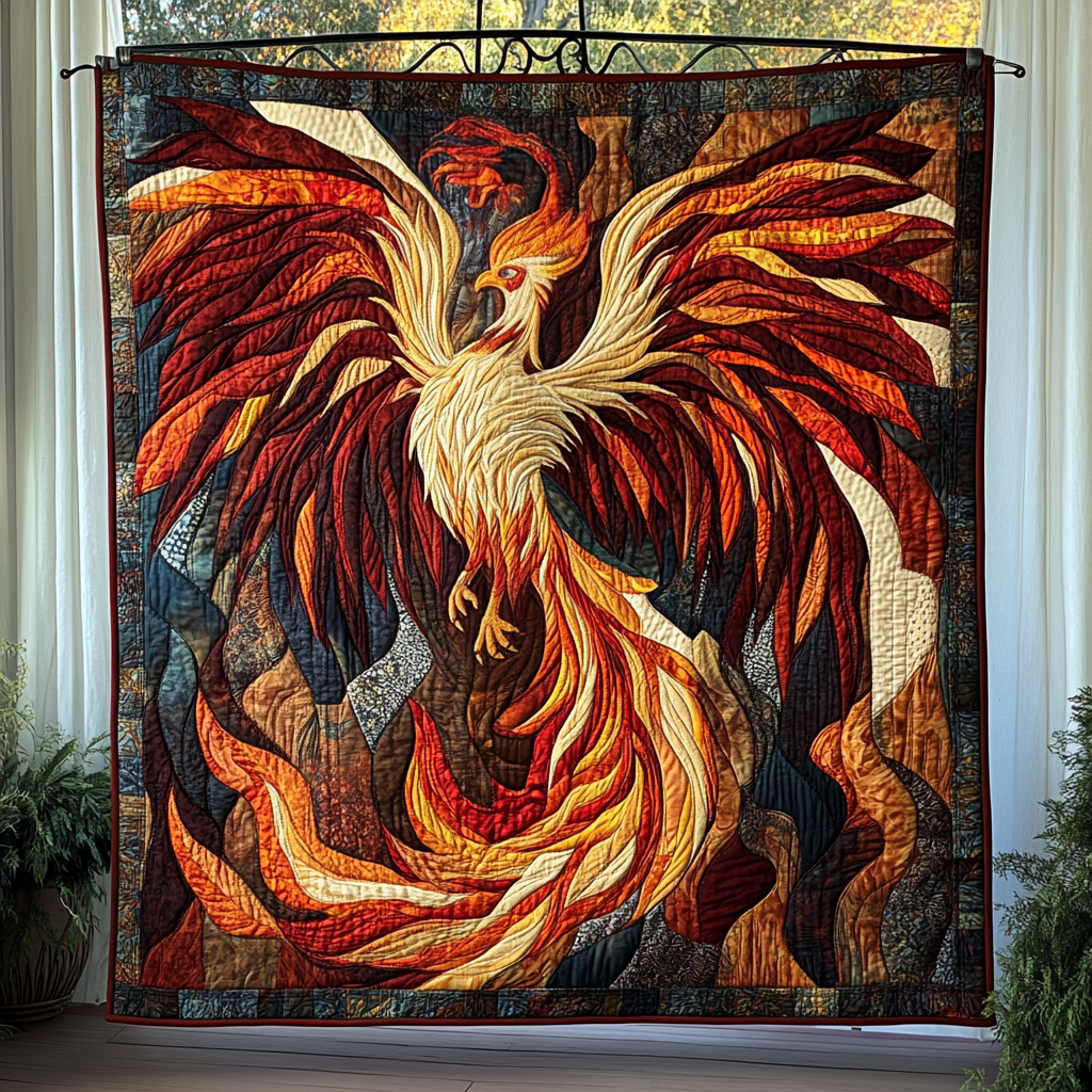 Celestial Rebirth Quilted Blanket - Throw (55" x 60")