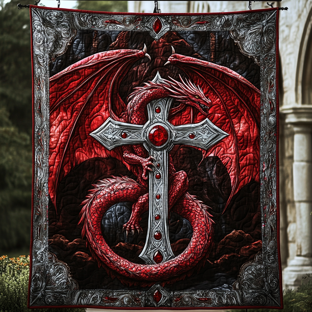 Celestial Serpent Quilted Blanket - Throw (55" x 60")