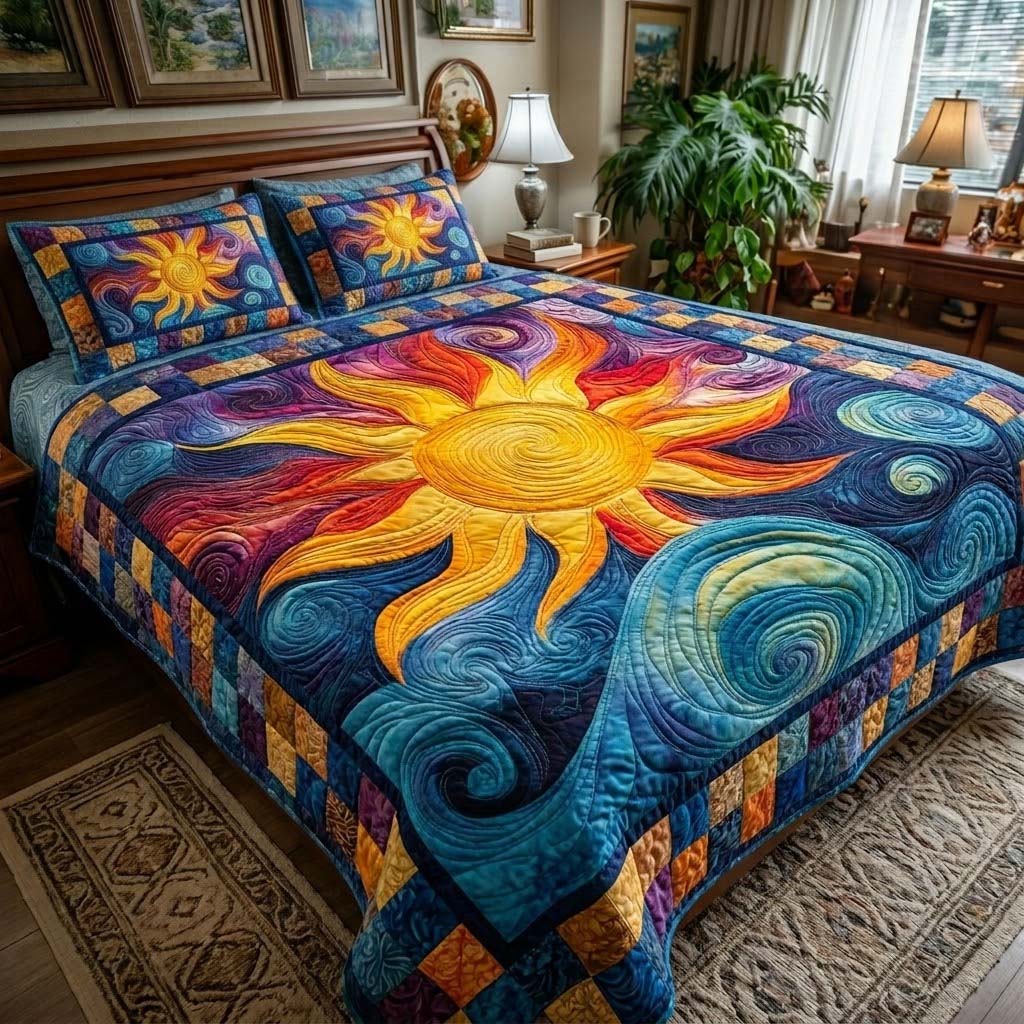 Celestial Solar Vortex Quilted Blanket - Baby (30" x 40") - Pack 1