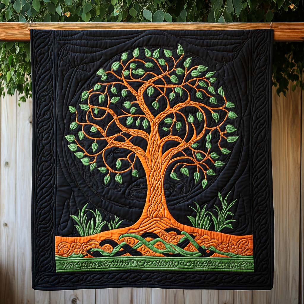 Celestial Tree Quilted Blanket - Throw (55" x 60")