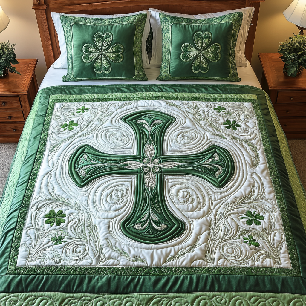 Celtic Tree Harmony 3-Piece Quilted Bedding Set - Single (59" x 70")