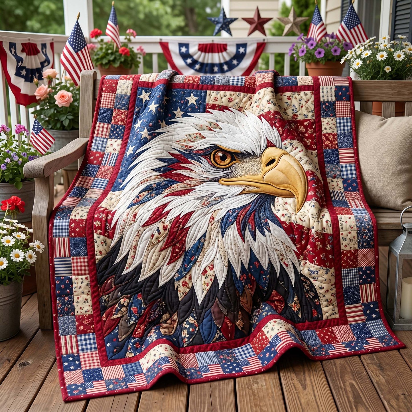 Centennial Glory Eagle Quilted Blanket - Baby (30" x 40") - Pack 1