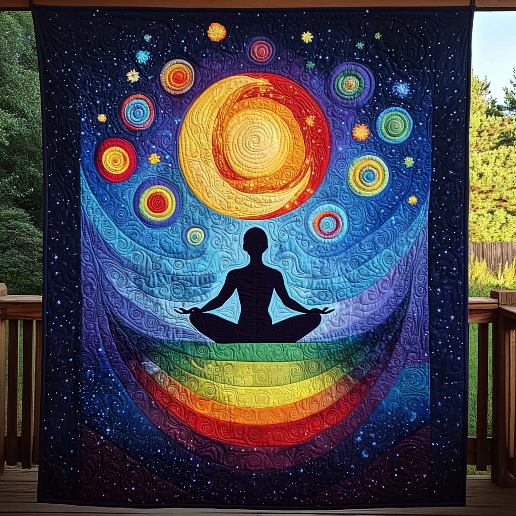 Chakra Harmony Quilted Blanket - Throw (55" x 60")