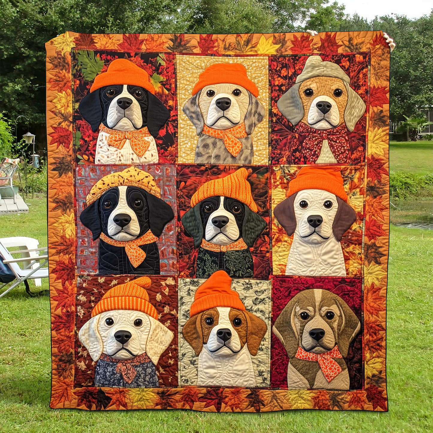 Charming Beagle Quilted Blanket - Throw (55" x 60")