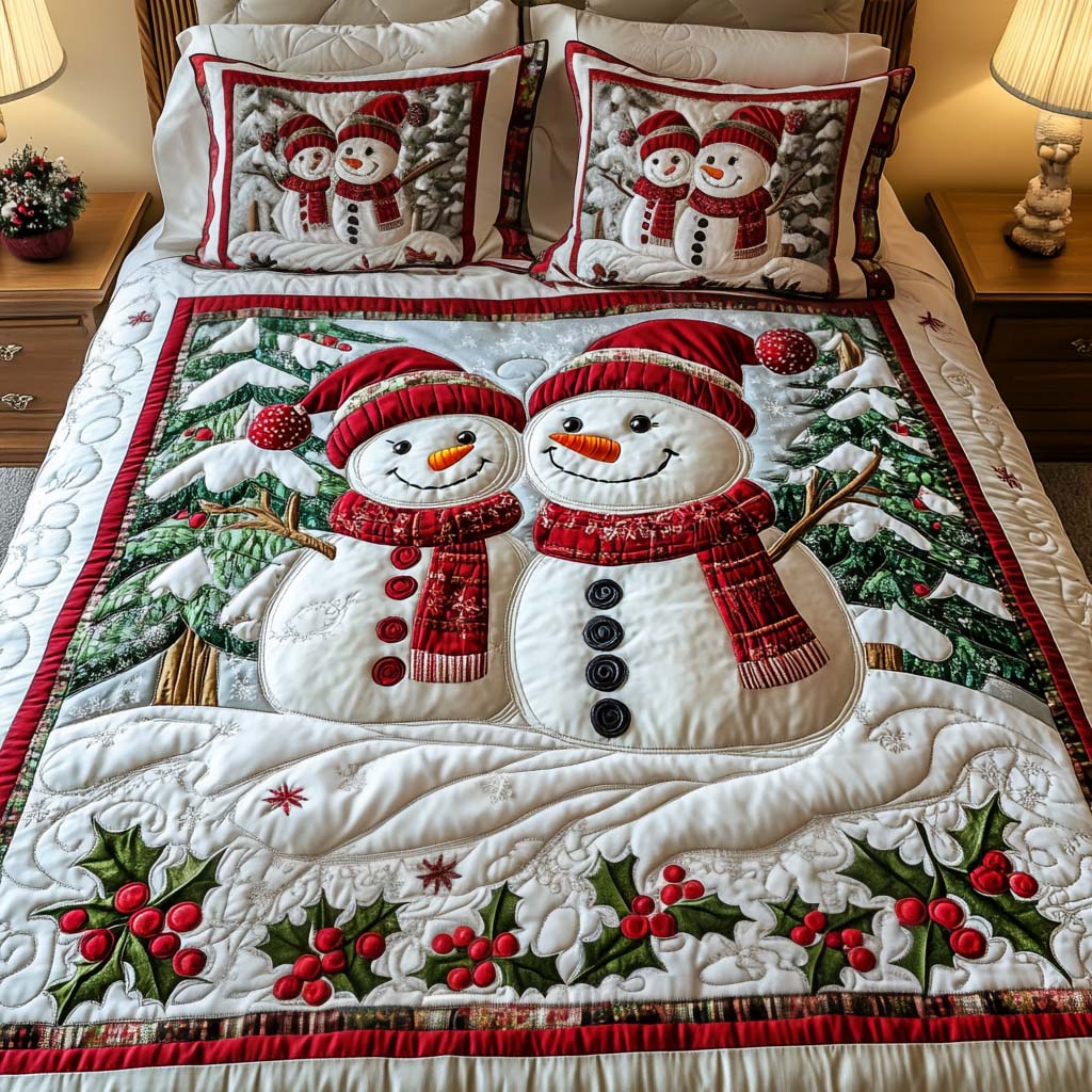 Cheerful Companions 3-Piece Quilted Bedding Set - Single (59" x 70")