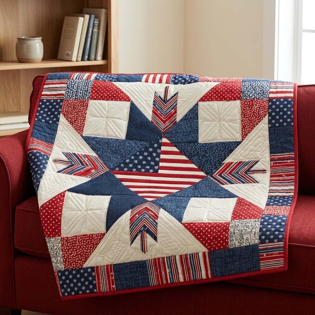Chevron Star Quilted Blanket - Baby (30" x 40") - Pack 1