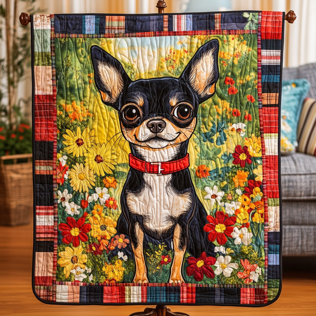 Chihuahua Charm Quilted Blanket - Baby (30" x 40")