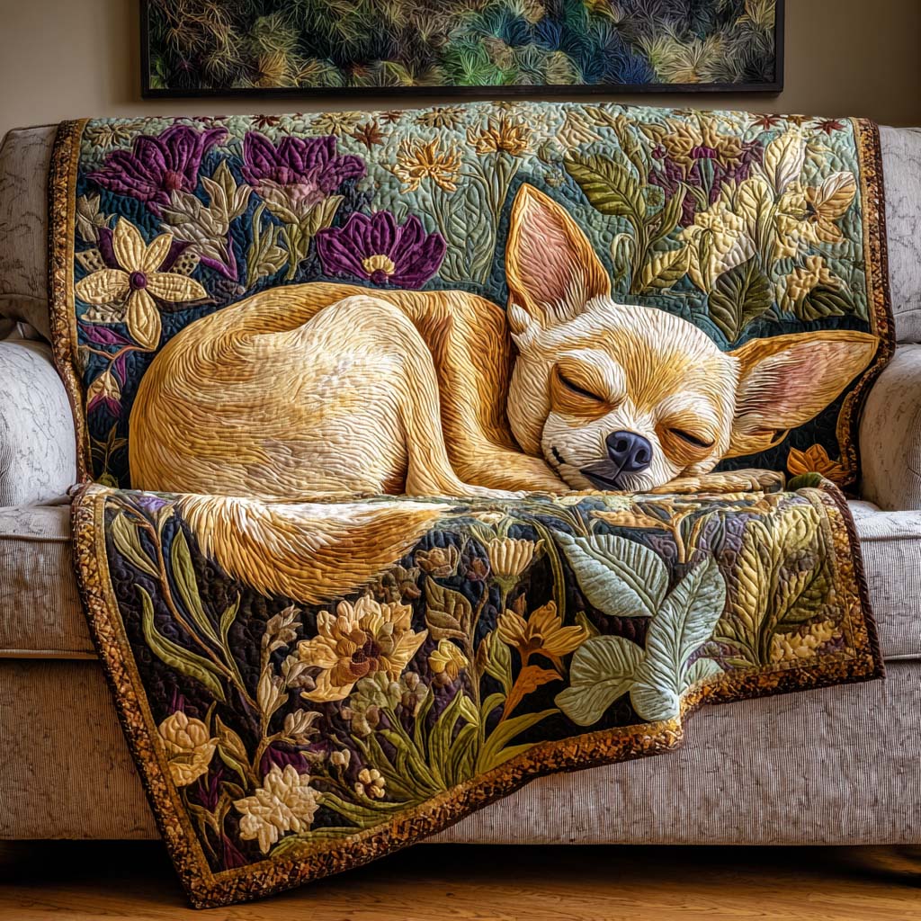 Chihuahua Dream Quilted Blanket - Baby (30" x 40") - Pack 1