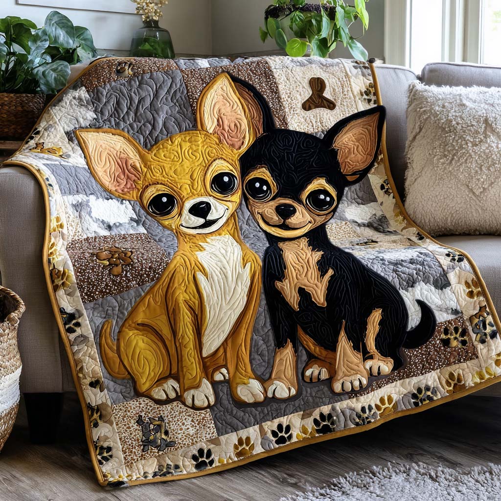 Chihuahua Home Quilted Blanket - Baby (30" x 40") - Pack 1