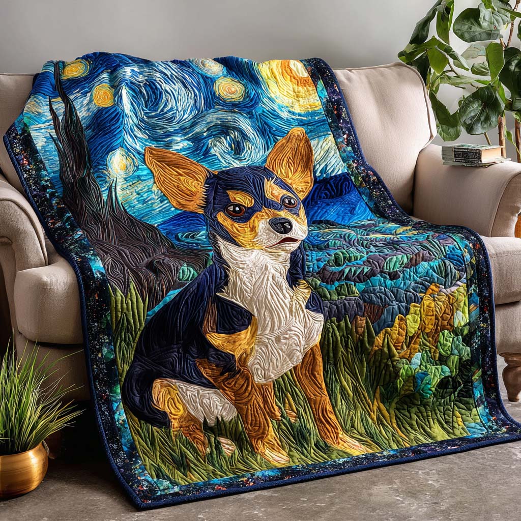 Chihuahua Peace Quilted Blanket - Baby (30" x 40") - Pack 1