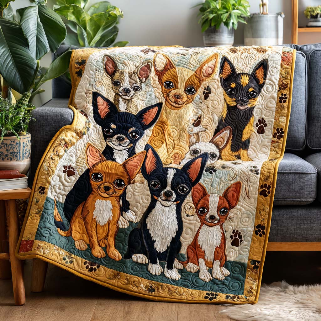 Chihuahua Warm Quilted Blanket - Baby (30" x 40") - Pack 1
