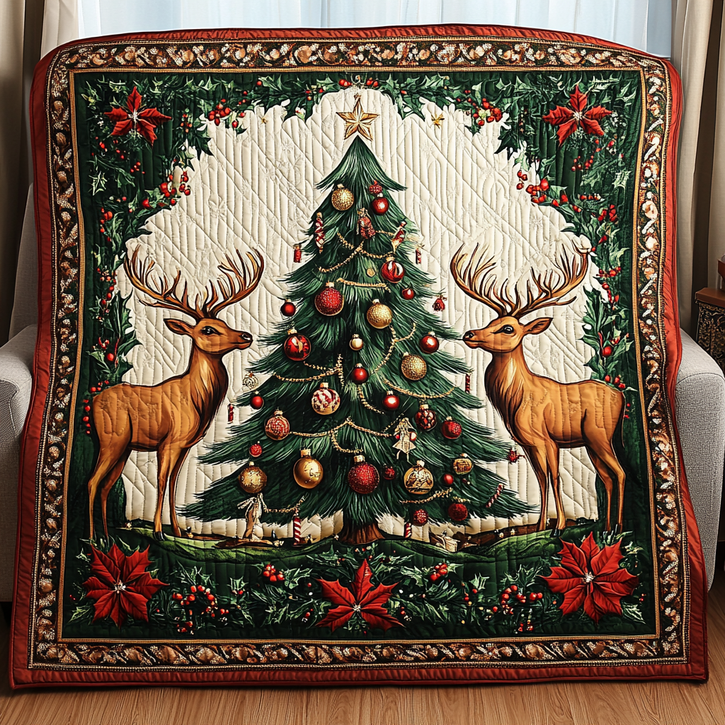 Christmas Forest Quilted Blanket - Baby (30" x 40")