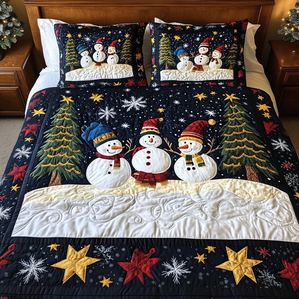Christmas Cheer Chariot 3-Piece Quilted Bedding Set - Single (59" x 70")