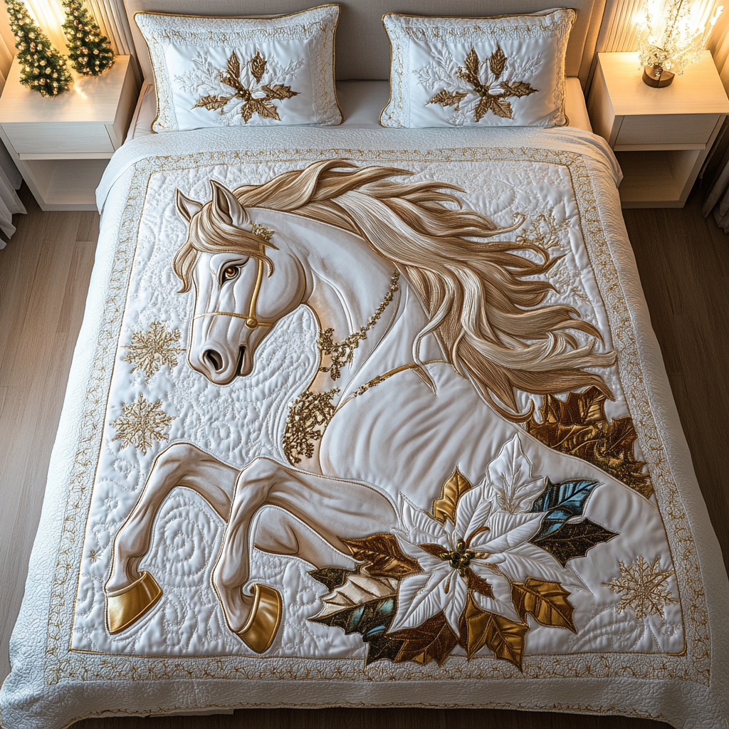 Christmas Luxe Escape Quilted Bedding Set - Single (59" x 70")