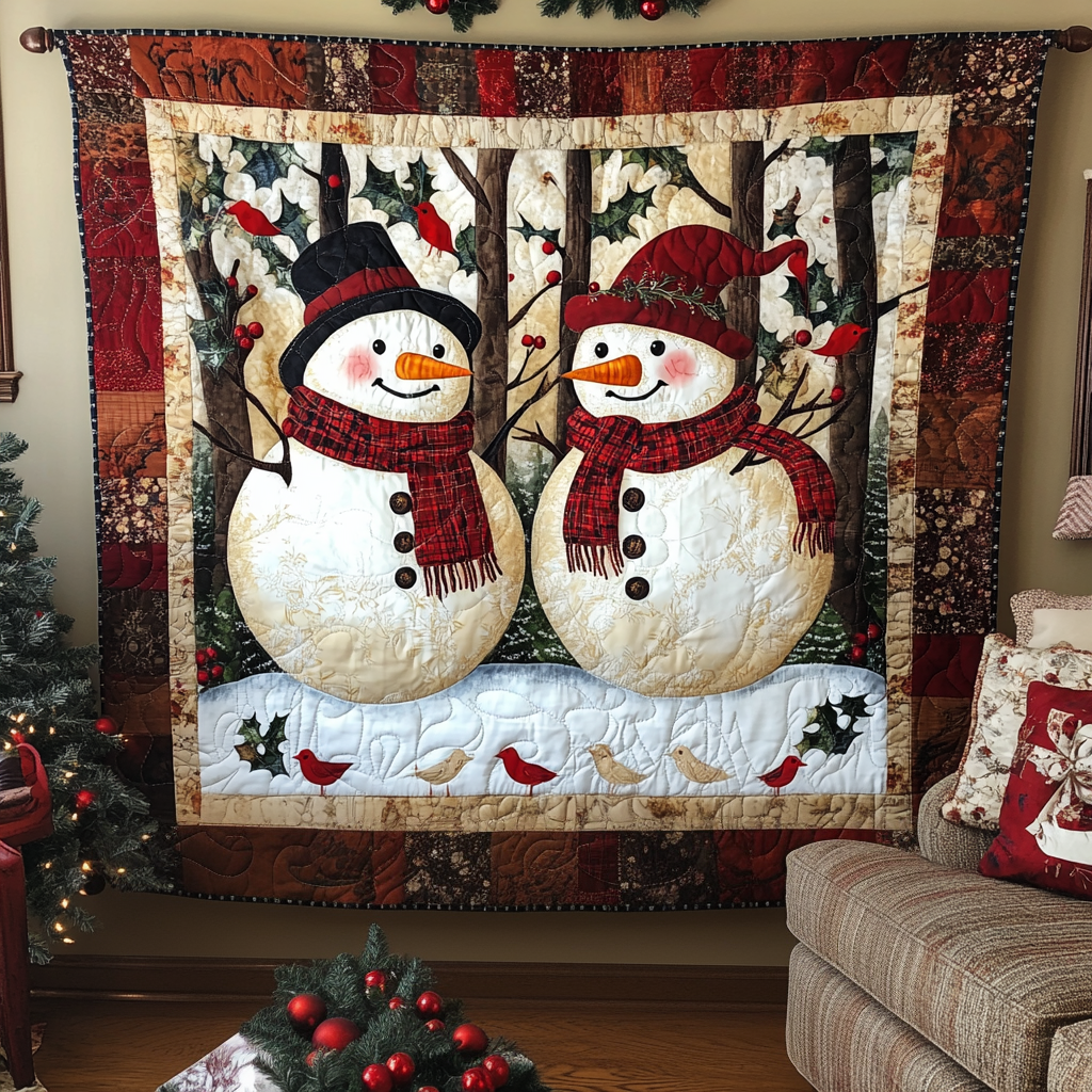 Christmas Wonder Awaits Quilted Blanket - Throw (55" x 60")