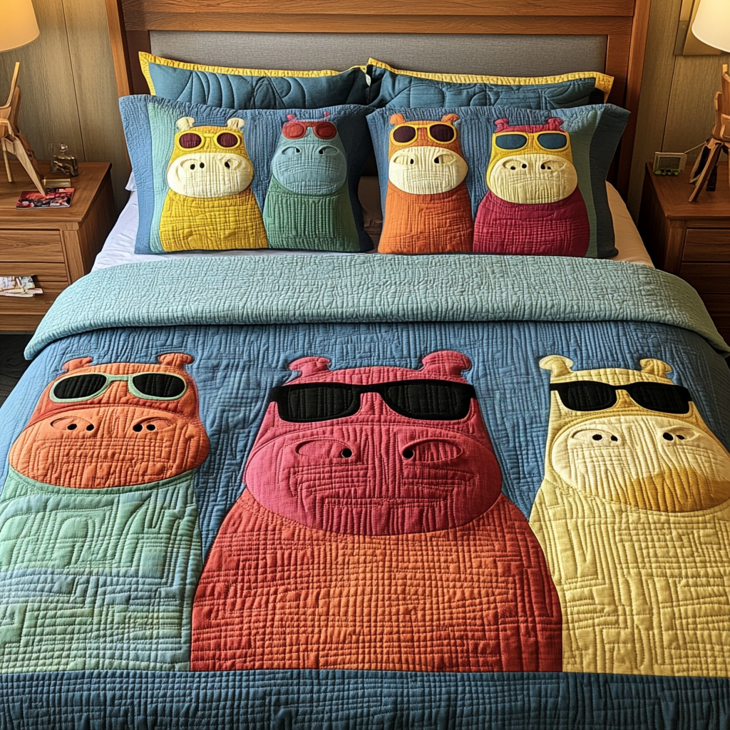 Chunky Charm Quilted Bedding Set - Single (59" x 70")