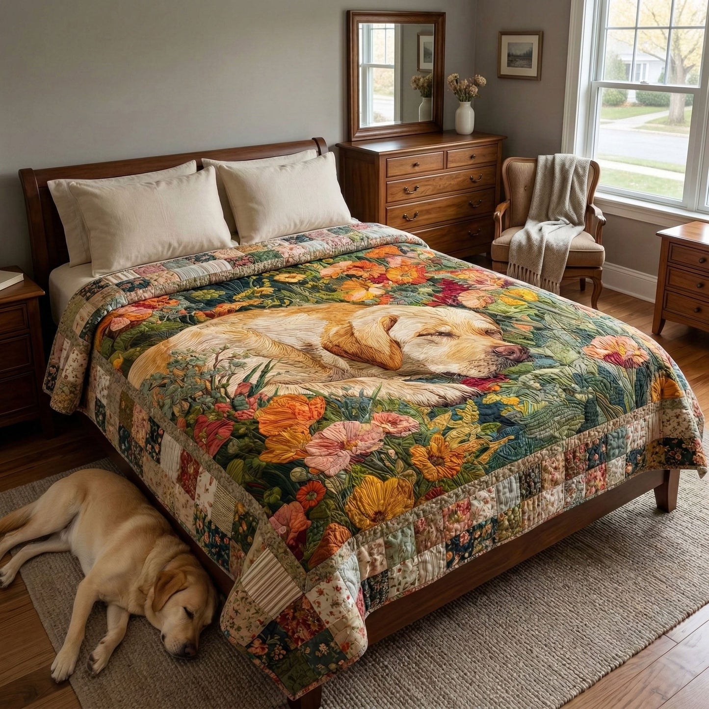 Classic Labrador Trio Quilted Blanket - Baby (30" x 40") - Pack 1