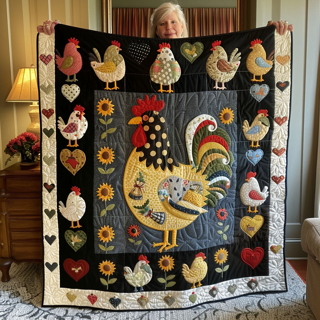 Cluck Couture Quilted Blanket - Throw (55" x 60")