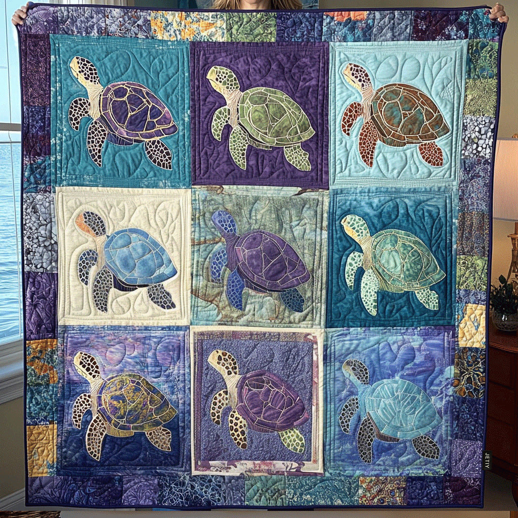 Coastal Bliss Quilted Blanket - Throw (55" x 60")