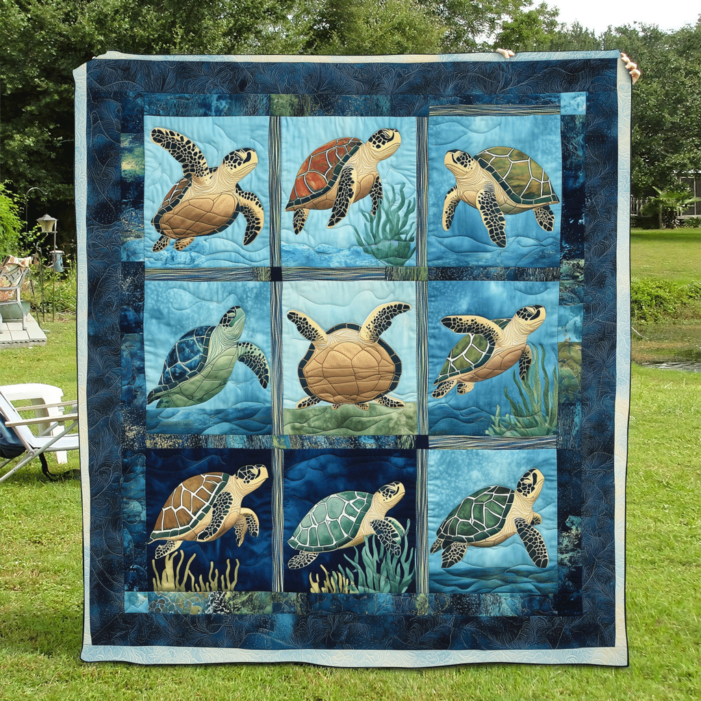 Coastal Bliss Quilted Blanket - Throw (55" x 60")