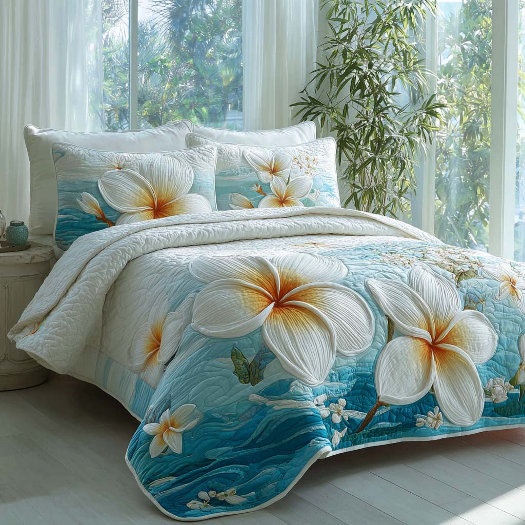 Coastal Calm 3-Piece Quilted Bedding Set - Single (59" x 70")